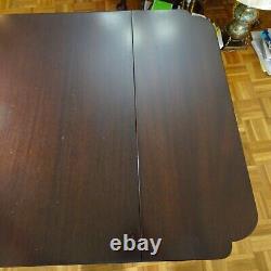 Henkel Harris Mahogany Drawer End Night Side Table Drop Leaf 5425 Wood