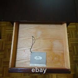 Henkel Harris Mahogany Drawer End Night Side Table Drop Leaf 5425 Wood