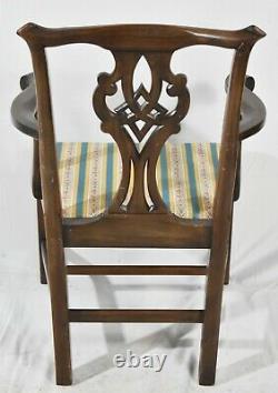 Henkel Harris Pair of Dining Chairs Chippendale Style Model 101 #29 Finish