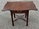 Henkel Harris Spnea Chippendale Style Mahogany Drop Leaf End Table