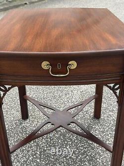 Henkel Harris SPNEA Chippendale Style Mahogany Drop Leaf End Table