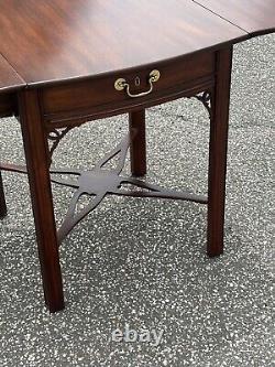 Henkel Harris SPNEA Chippendale Style Mahogany Drop Leaf End Table