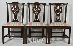 Henkel Harris Set of 6 Dining Chairs Chippendale Style Model 101 #29 Finish