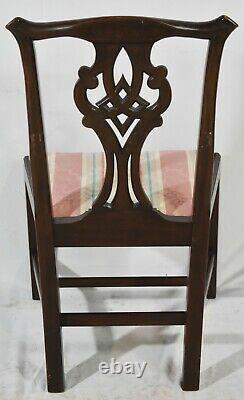 Henkel Harris Set of 6 Dining Chairs Chippendale Style Model 101 #29 Finish