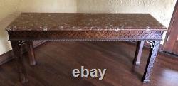 Henredon 4192427 Chippendale Sofa Console Hall Table 57 X 16.25 X 27.5 Tall