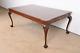 Henredon Chippendale Banded Mahogany And Burl Wood Extension Dining Table