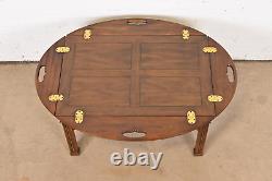 Henredon Chippendale Carved Mahogany Butler's Coffee Table