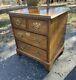 Henredon Folio Fourteen Georgian Mahogany Nightstand Chest Table 3 Drawers