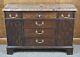 Henredon Marbel Top Mahogany Chippendale Server Console Table Williamsburg Style