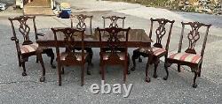 Henredon Rittenhouse Square Chippendale Dining Room Table & 7 Chairs Mahogany