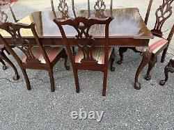 Henredon Rittenhouse Square Chippendale Dining Room Table & 7 Chairs Mahogany