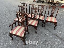 Henredon Rittenhouse Square Chippendale Dining Room Table & 7 Chairs Mahogany