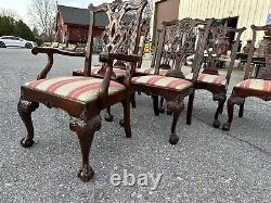 Henredon Rittenhouse Square Chippendale Dining Room Table & 7 Chairs Mahogany