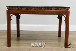 Henry Clay Antique Paper Mache Tray on Mahogany Stand 2 Georgian Butler Table