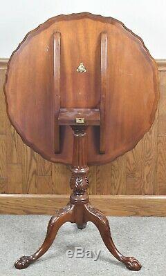 Hickory Chair James River Collection Mahogany Chippendale Tilt Top Pie Table