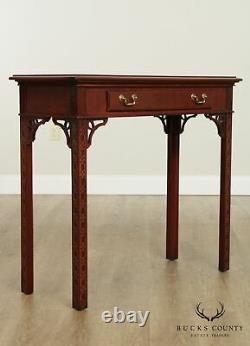 Hickory Chair Mahogany Chippendale Style One Drawer Console Table