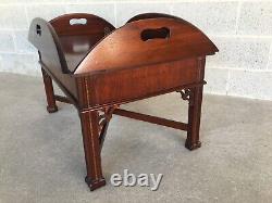 Hickory Chair Quality Mahogany Chippendale Style Butler Table