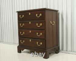 Hickory White Solid Mahogany Chippendale Style Bachelor Chest