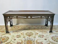 High-End Custom Chinese Inlaid Chippendale Style Mahogany Coffee Table
