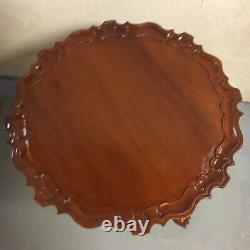 Imperial Mahogany Chippendale Style Carved Tea Table Pie Crust Ball & Claw