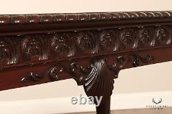 Irish Georgian Style Carved Mahogany Console Table