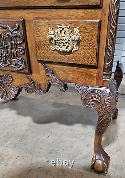 KINDEL Winterthur Collection Mahogany Lowboy Ball and Claw Feet Chippendale