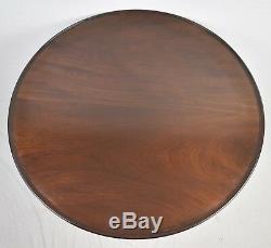 KITTINGER Williamsburg Chippendale Mahogany Claw and Ball Tilt Top Table CW 70