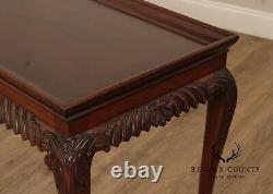 Kindel Chippendale Style Carved Mahogany Tea Table