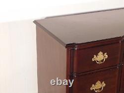 Kindel Furniture Chippendale 9 Drawer Mahogany Blockfront Long Chest Dresser