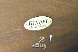 Kindel Mahogany Double Pedestal Chippendale Dining Table Brass Toe Caps 126