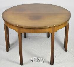 Kittinger Colonial Williamsburg Mahogany Dining Table Pair Demilune Tables CW 34