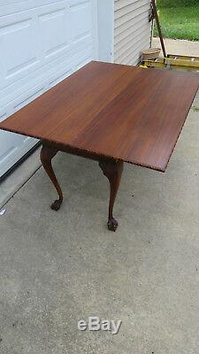 Kittinger Game Sofa Table Console Chippendale Mahogany Chippendale