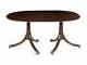 Kittinger Mahogany Chippendale Two Pedestal Dining Table With 2 Leaves Clawfoot
