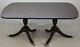 Kittinger Mahogany Chippendale Two Pedestal Dining Table With 4 Leaves Clawfoot