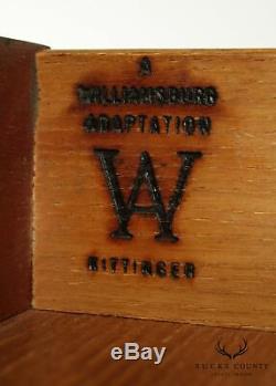 Kittinger Williamsburg Adaptation Chippendale Mahogany Hall Table, Console