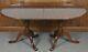 Kittinger Williamsburg Mahogany Double Pedestal Dining Table 2 Leaves