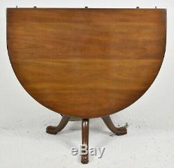 Kittinger Williamsburg Mahogany Triple Pedestal Dining Table CW 65/66 W 2 Leaves