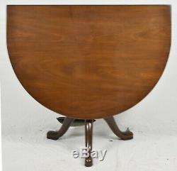 Kittinger Williamsburg Mahogany Triple Pedestal Dining Table CW 65/66 W 2 Leaves