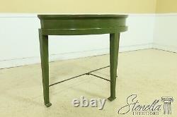 L52763EC BAUSMAN Distressed Green Finish Demi Lune Table