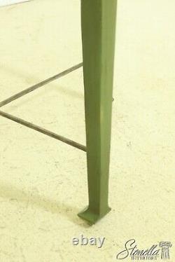 L52763EC BAUSMAN Distressed Green Finish Demi Lune Table