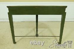 L52763EC BAUSMAN Distressed Green Finish Demi Lune Table