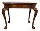 L53629ec Maitland Smith Ball & Claw Mahogany Leather Games Table