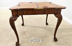 L53629EC MAITLAND SMITH Ball & Claw Mahogany Leather Games Table