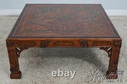 L58365EC MAITLAND SMITH Chinese Chippendale Paint Decorated Coffee Table