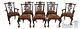 L65518ec Set Of 8 Ethan Allen Carved Mahogany Chippendale Dining Chairs