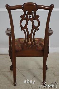 L65518EC Set of 8 ETHAN ALLEN Carved Mahogany Chippendale Dining Chairs