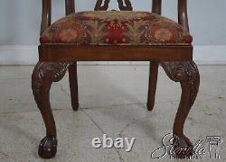 L65518EC Set of 8 ETHAN ALLEN Carved Mahogany Chippendale Dining Chairs