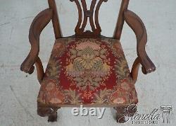 L65518EC Set of 8 ETHAN ALLEN Carved Mahogany Chippendale Dining Chairs