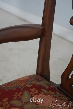 L65518EC Set of 8 ETHAN ALLEN Carved Mahogany Chippendale Dining Chairs