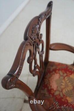 L65518EC Set of 8 ETHAN ALLEN Carved Mahogany Chippendale Dining Chairs